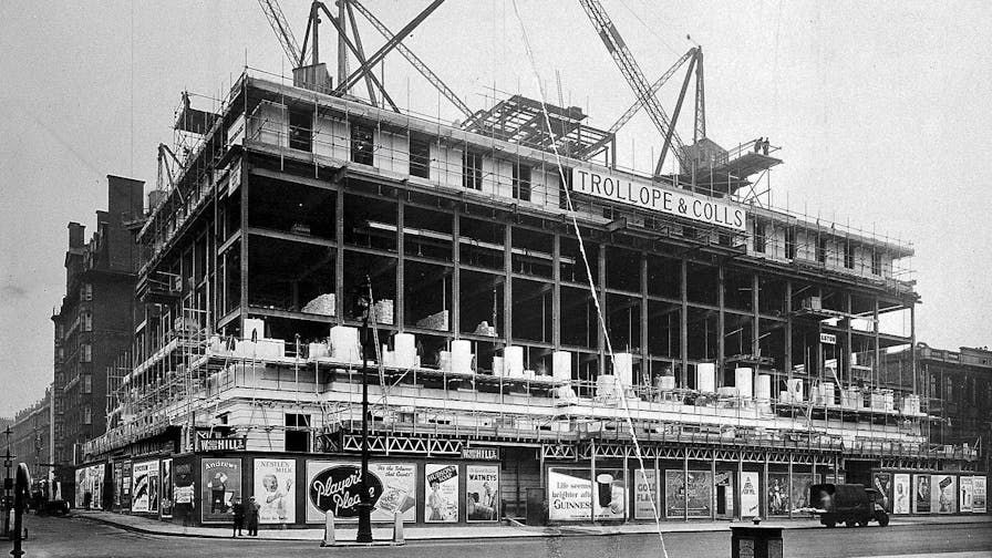 Wellcome Building, under construction, 1931